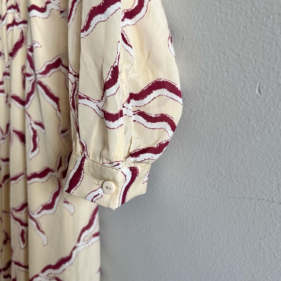 BA&SH Candice Wrap Midi Dress | Printed Crepe de Chine | Size 2 (0) | NWT - Picture 9 of 16